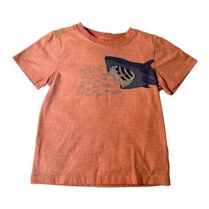 Kid’s Shark & Silver Fish Short-sleeve T-shirt,6
